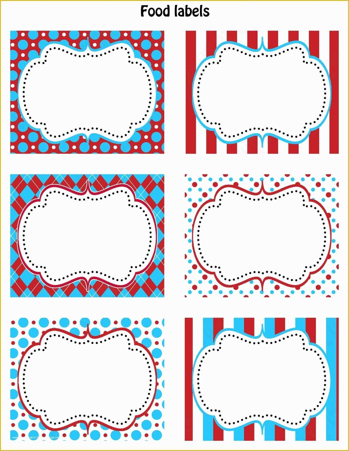 Free Printable Food Labels For Party