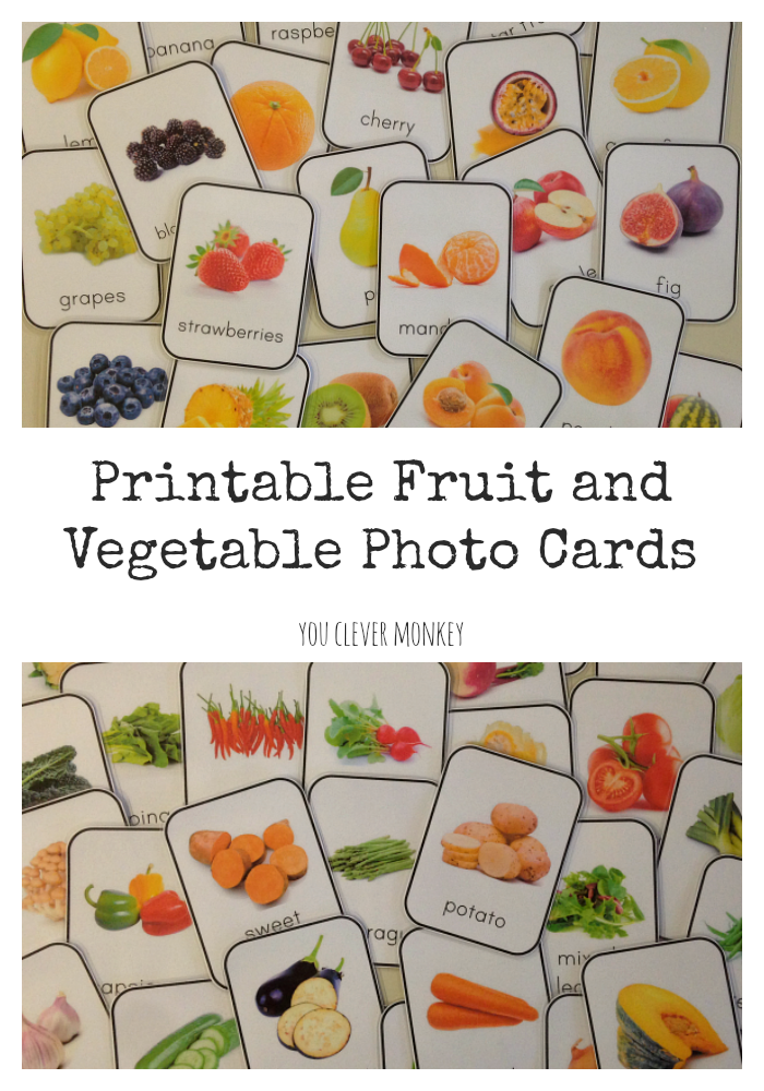 FREE Printable Fruit And Vegetable Cards