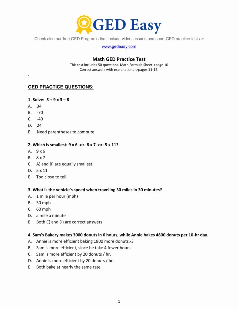 Free Printable Ged Science Worksheets 159 Lyana Worksheets