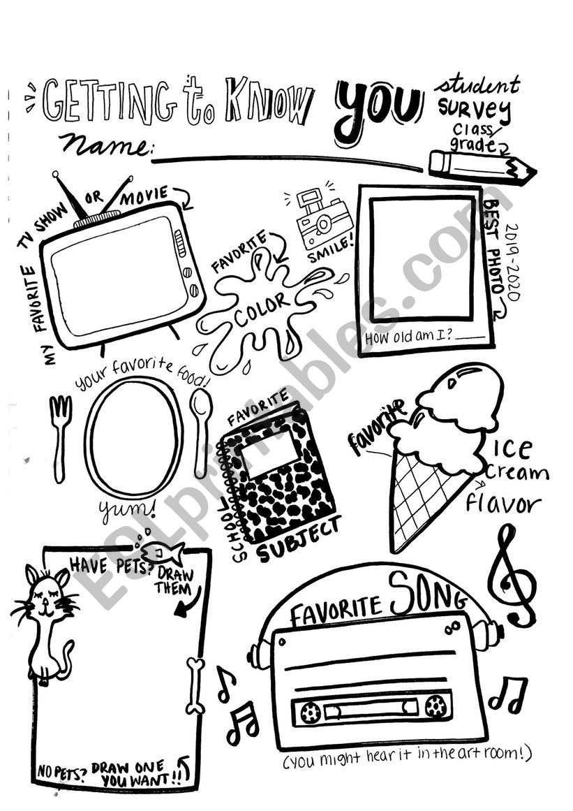 Free Printable Get To Know You Worksheets