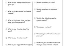 Free Printable Get To Know You Worksheets