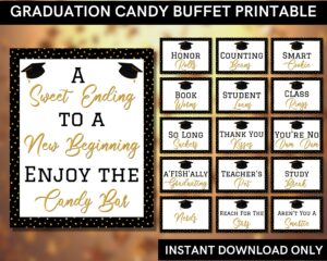 Free Printable Graduation Candy Buffet Signs