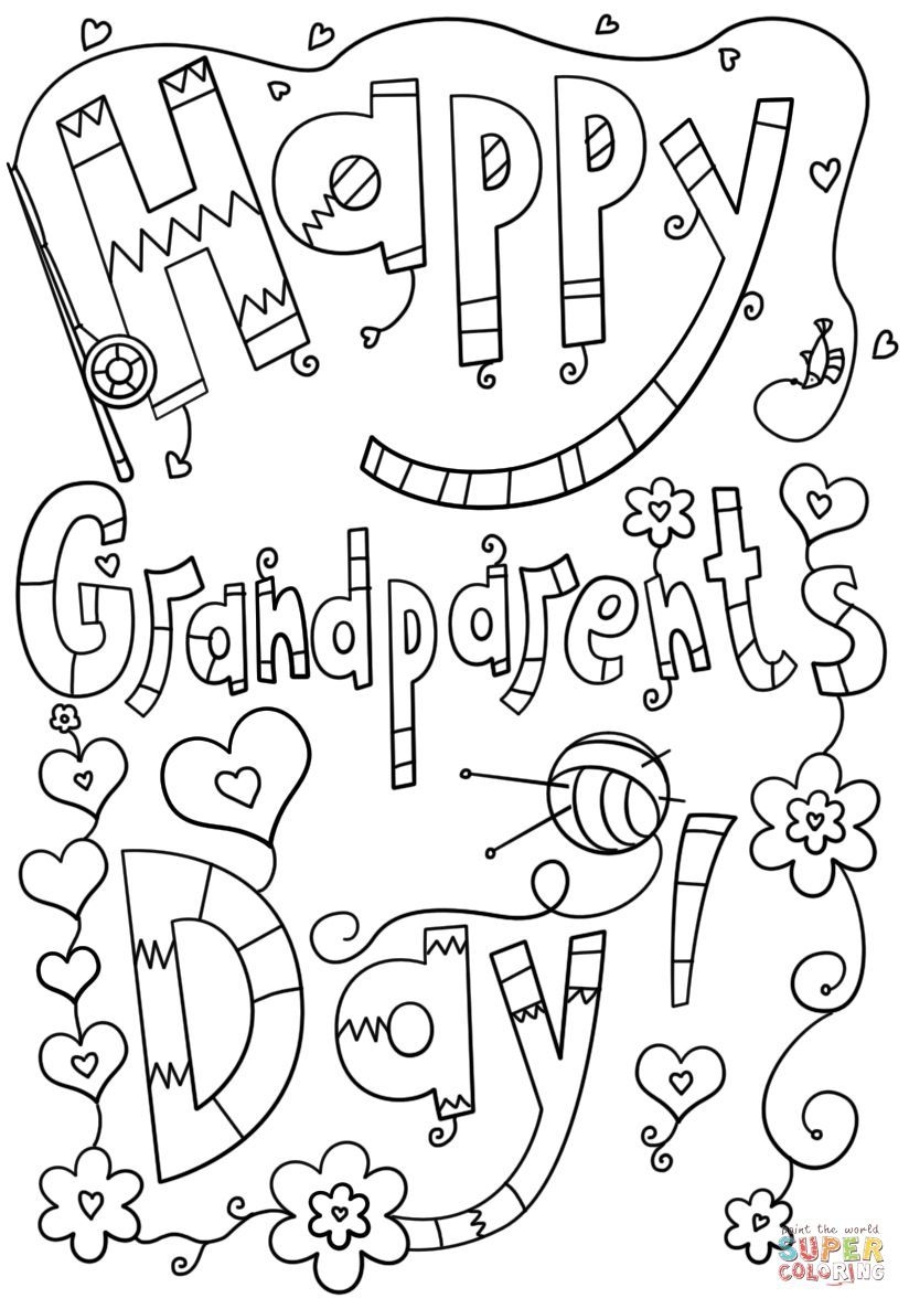 Free Printable Grandparents Day Coloring Pages Grandparents Day 