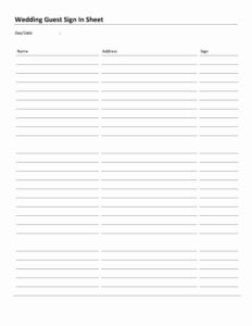 Free Printable Guest Sign In Sheet