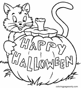 Free Printable Halloween Cat Coloring Page Free Printable Coloring Pages