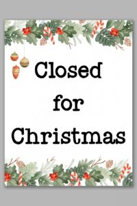 Free Printable Holiday Closed Signs For Businesses FREE Printable HQ