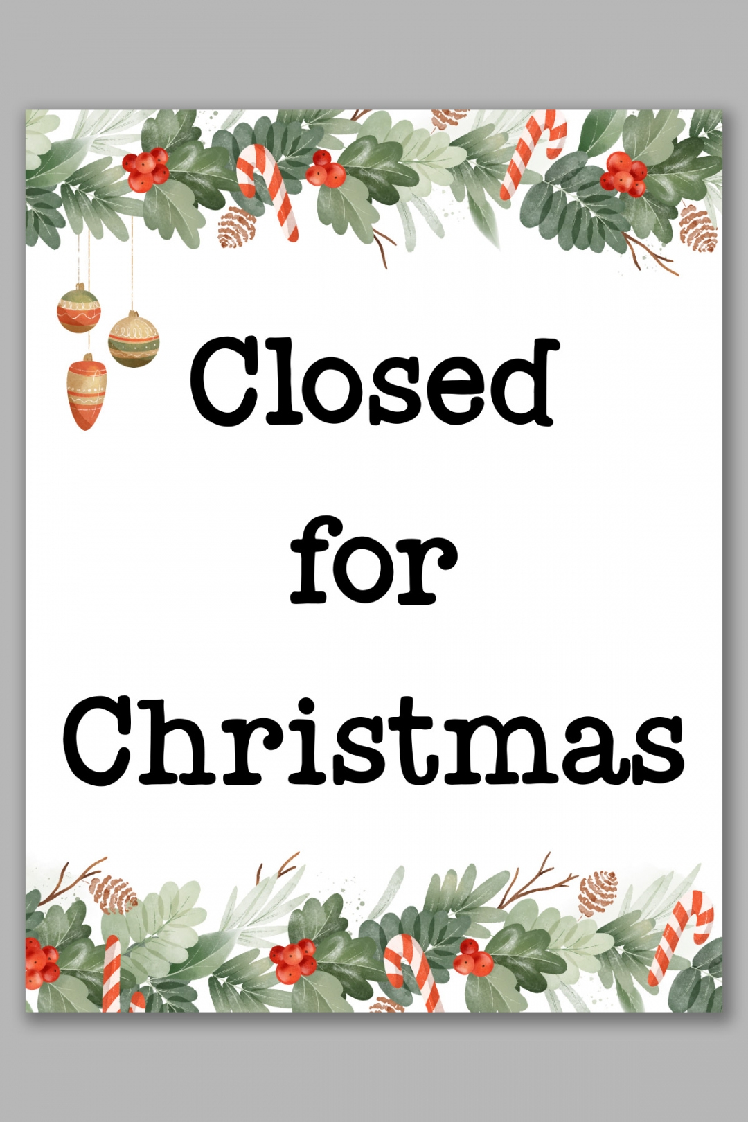Free Printable Holiday Closed Signs For Businesses FREE Printable HQ