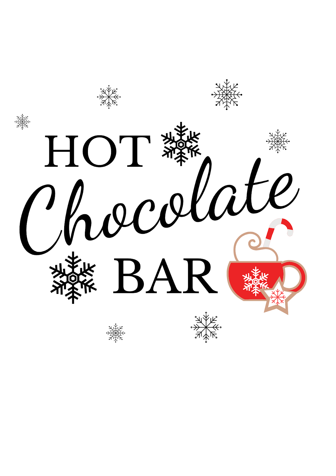 Free Printable Hot Chocolate Bar Sign Template