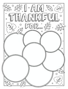 Free Printable I Am Thankful For Coloring Pages Love Yarn