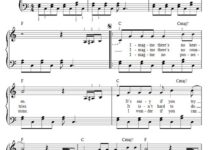 Free Printable Imagine Piano Sheet Music Easy