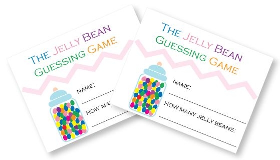 Free Printable Jelly Bean Guessing Game Cards Baby Shower Pinterest 