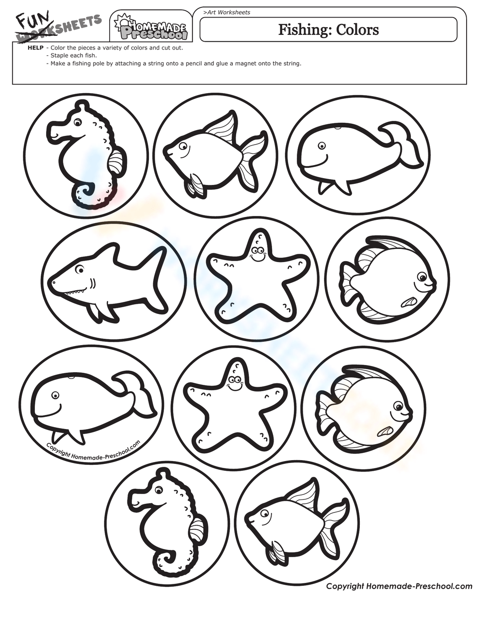 Free Printable Kindergarten Art Worksheets For Kids Worksheets Library
