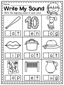 Free Printable Kindergarten Phonics Worksheets