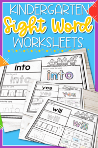Free Printable Kindergarten Sight Word Worksheets 55 OFF