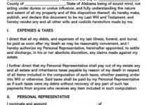 Free Printable Will Forms Washington State