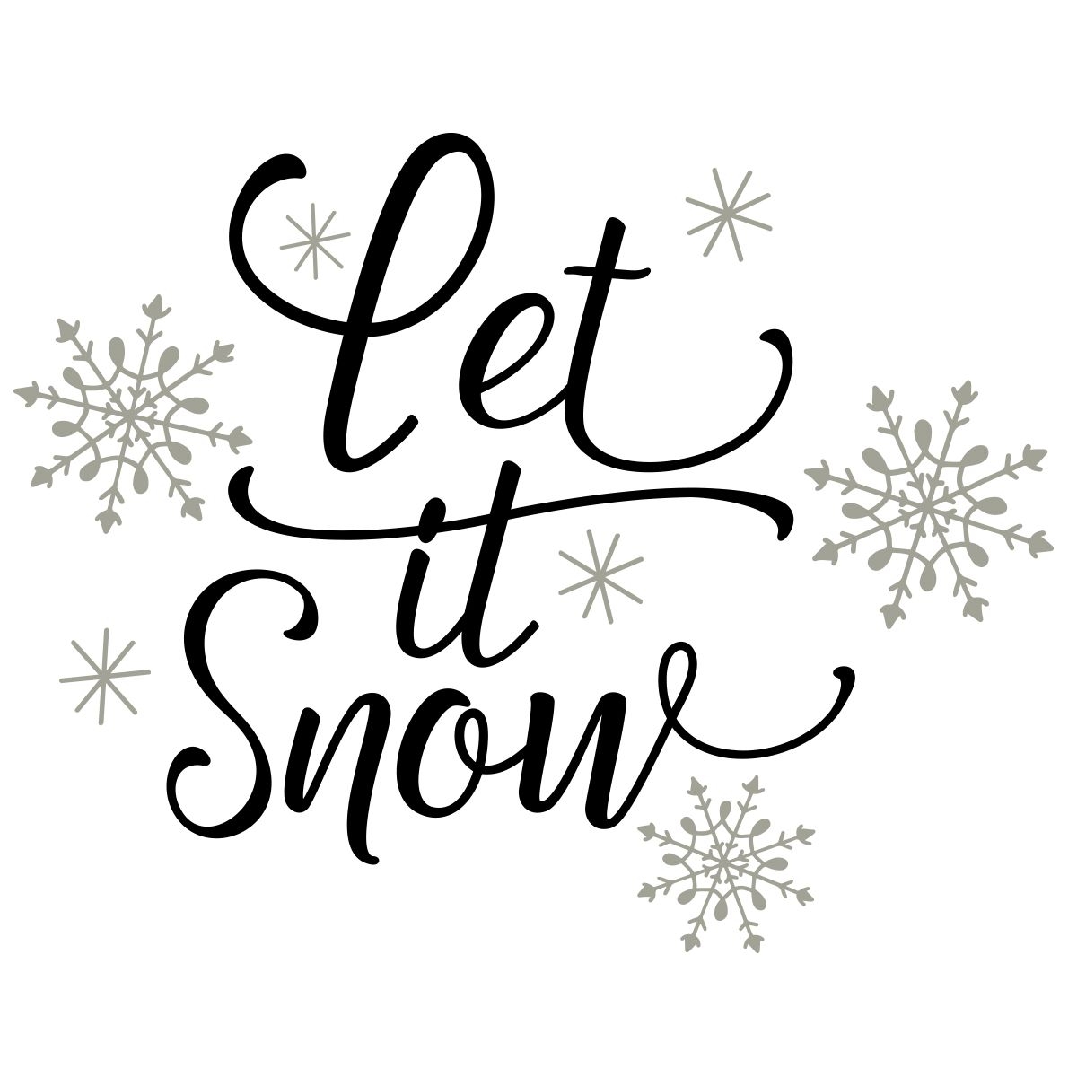Free Printable Let It Snow Stencil