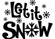 Free Printable Let It Snow Stencil