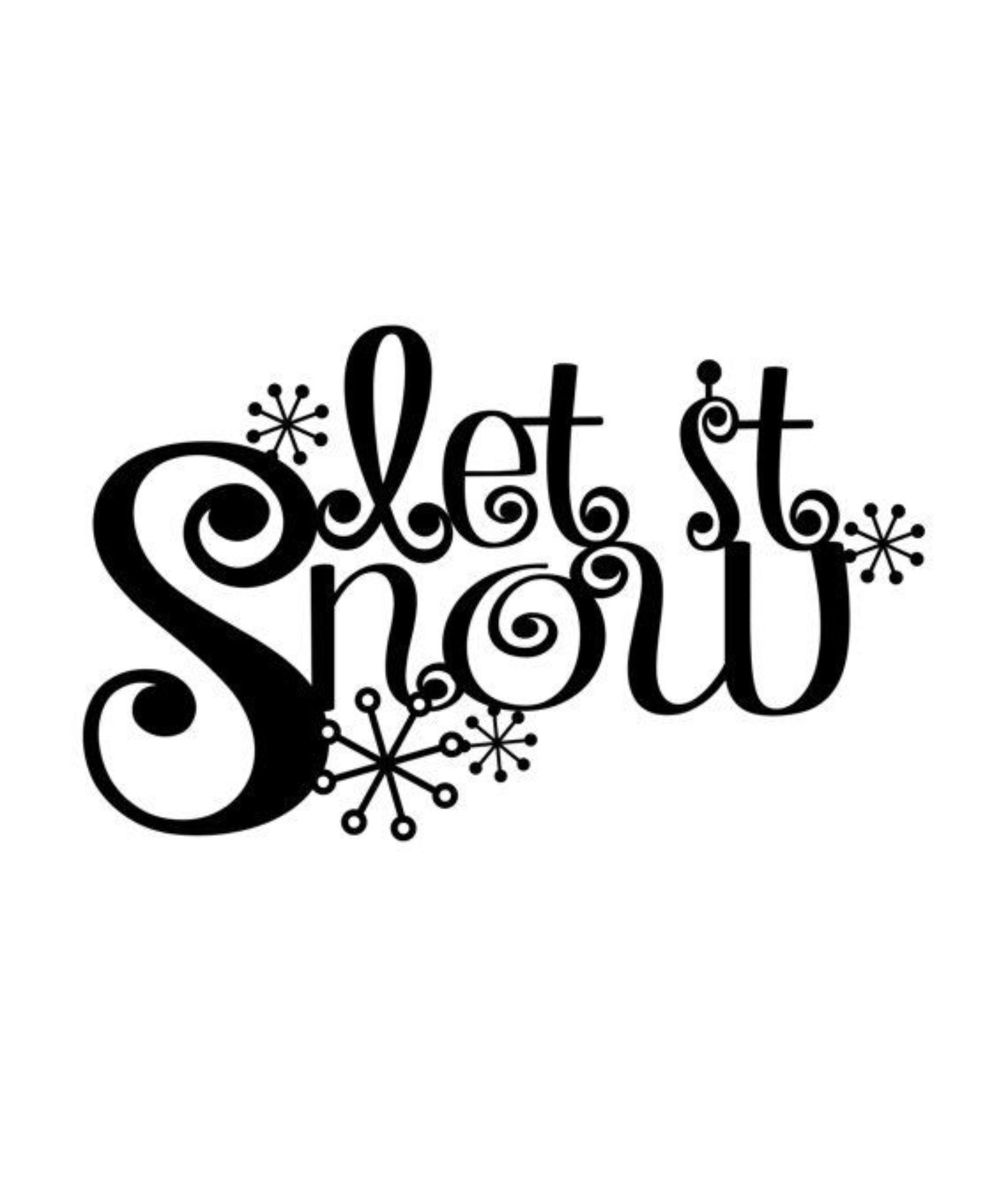 Free Printable Let It Snow Stencil