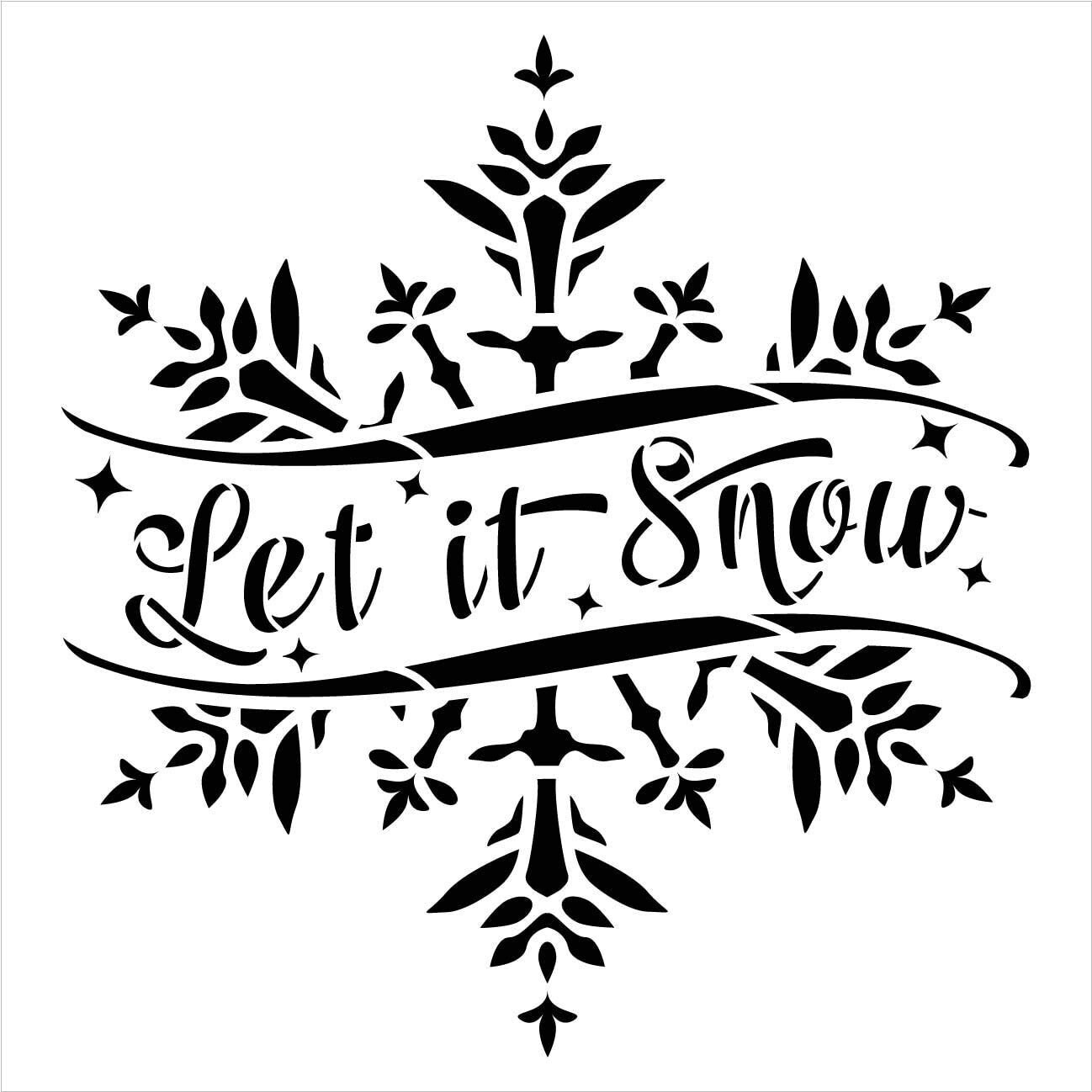 Free Printable Let It Snow Stencil