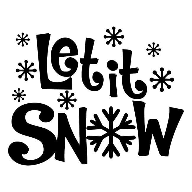 Free Printable Let It Snow Stencil