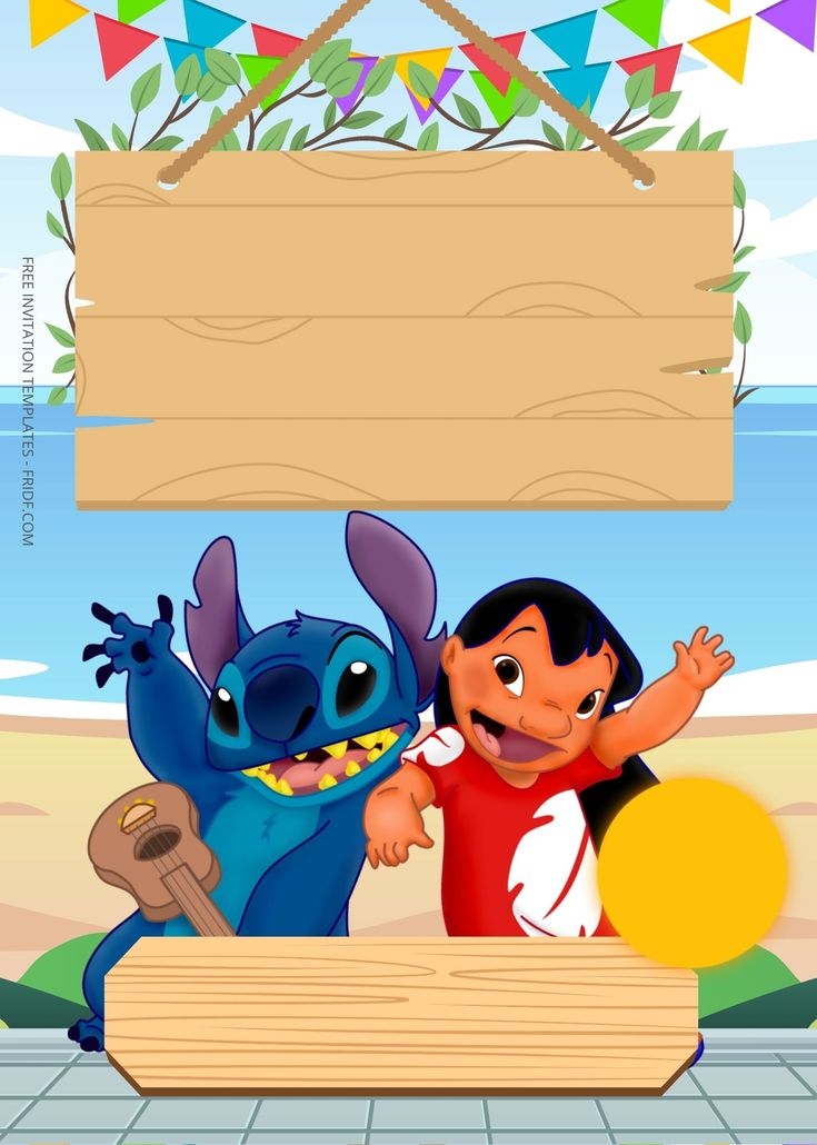Free Printable Lilo And Stitch Birthday Invitations