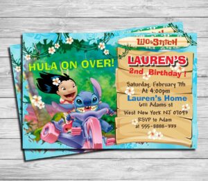 Free Printable Lilo And Stitch Birthday Invitations Printable Templates