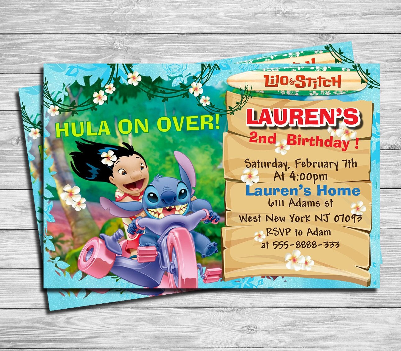 Free Printable Lilo And Stitch Birthday Invitations Printable Templates