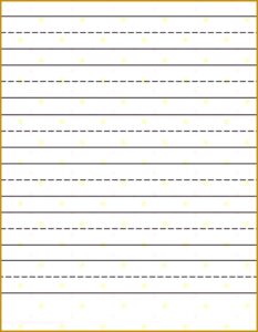 Free Printable Lined Paper Kindergarten