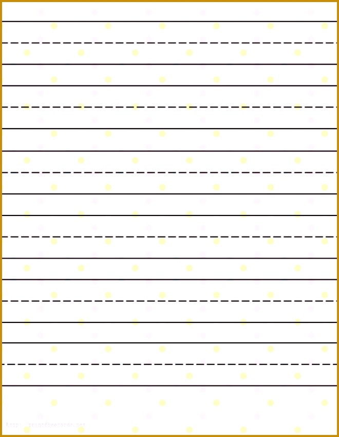 Free Printable Lined Paper Kindergarten