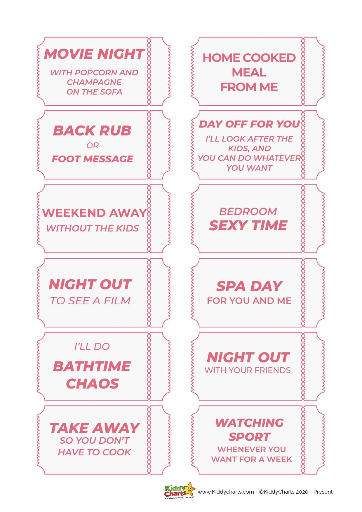 Free Printable Love Coupons For Her Template