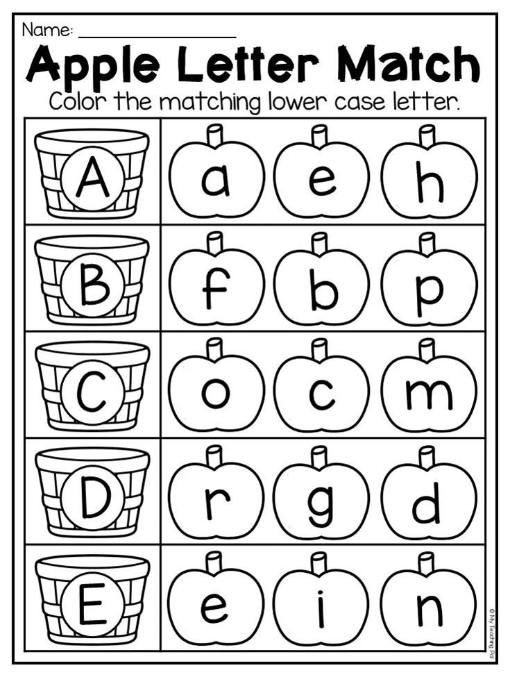 Free Printable Matching Abc Worksheets