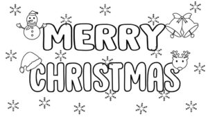 Free Printable Merry Christmas Coloring Pages