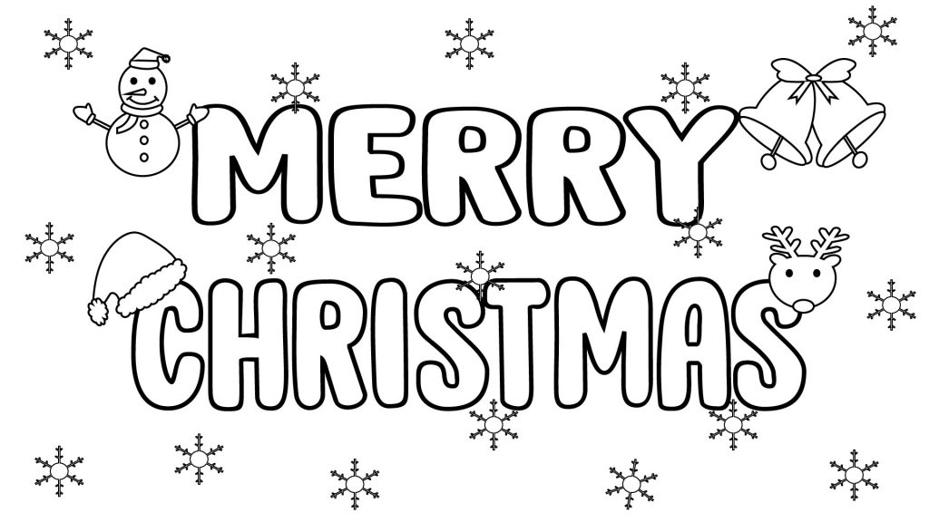 Free Printable Merry Christmas Coloring Pages