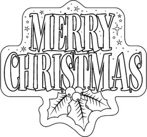 Free Printable Merry Christmas Coloring Pages