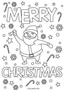 Free Printable Merry Christmas Coloring Pages For Kids