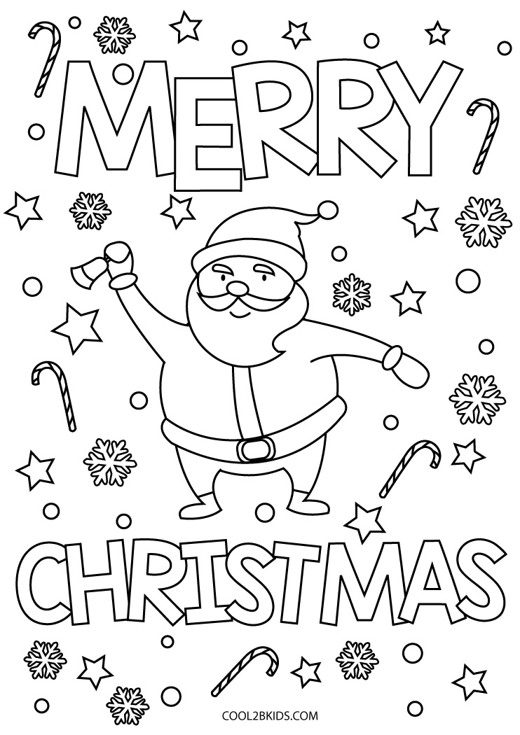Free Printable Merry Christmas Coloring Pages For Kids