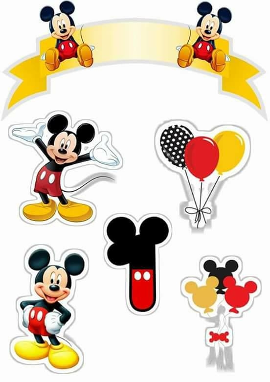 Free Printable Mickey Mouse Cake Topper Printable