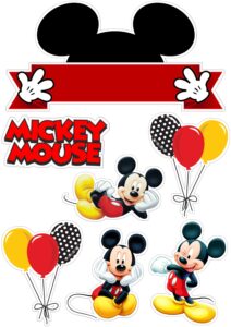 Free Printable Mickey Mouse Cake Topper Printable Templates Online