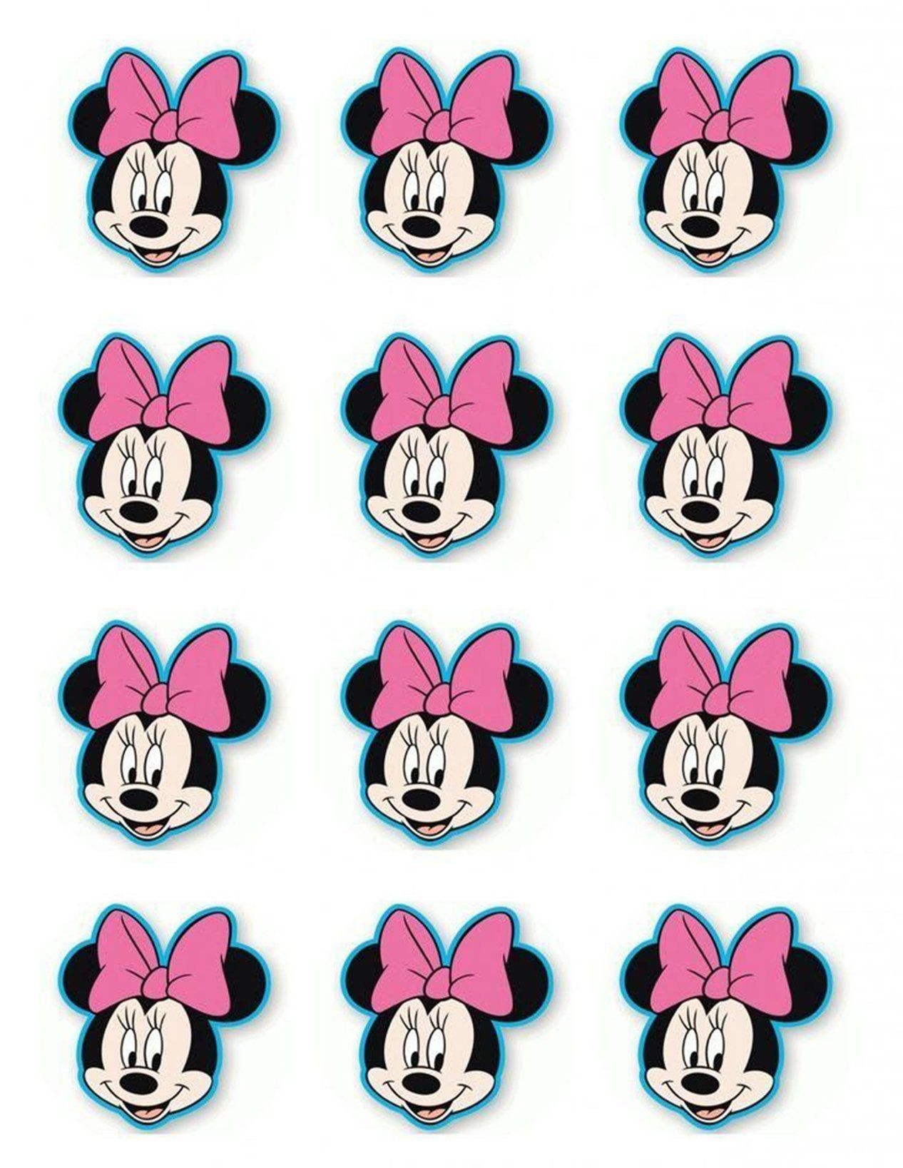 Free Printable Minnie Mouse Cupcake Toppers Printable Calendars AT A 