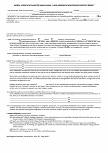 Free Printable Mobile Home Rental Agreement