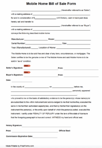 Free Printable Mobile Home Rental Agreement