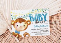 Free Printable Monkey Baby Shower Invitations
