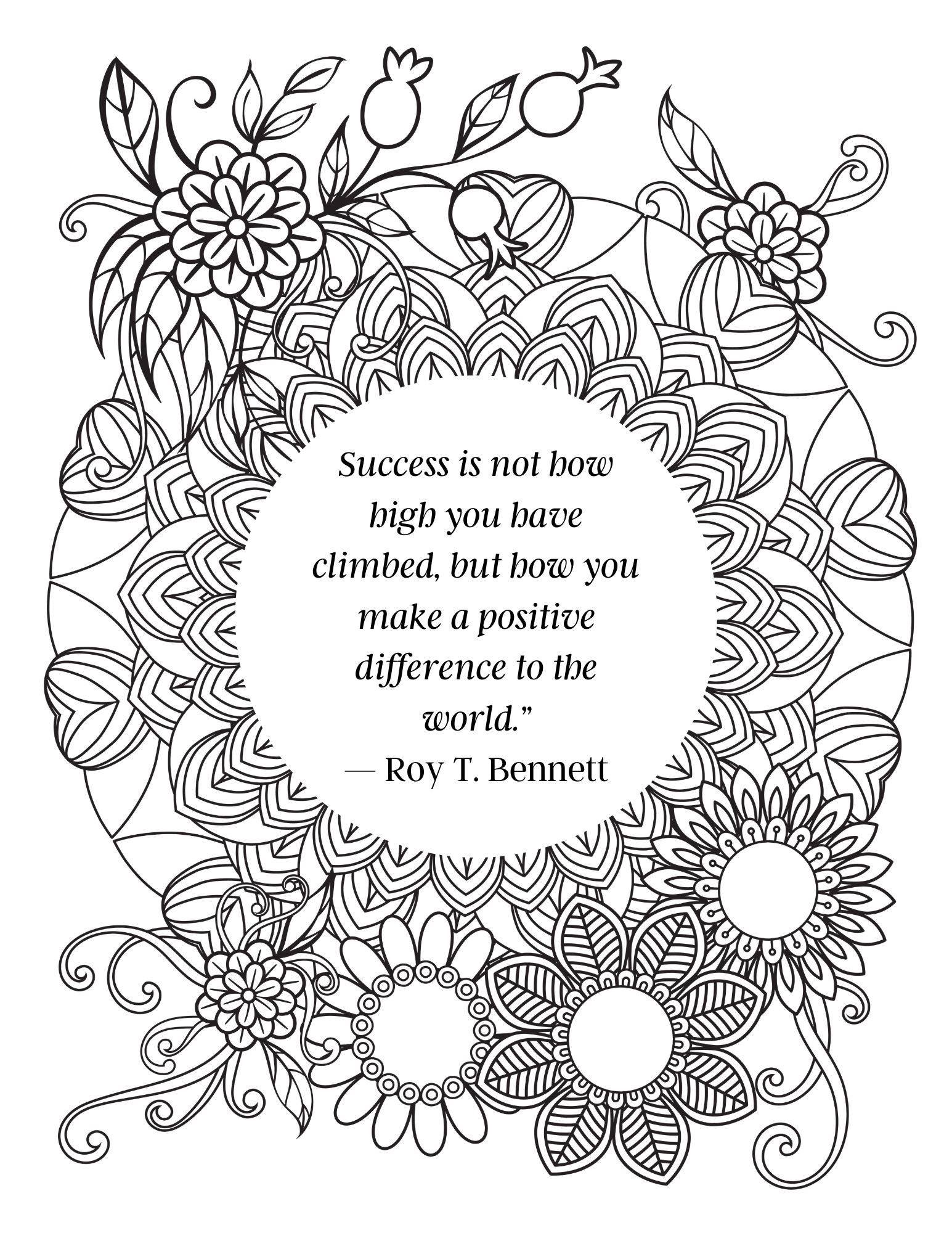 Free Printable Motivational Coloring Pages