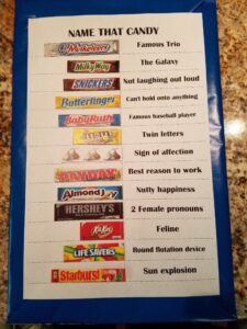 Free Printable Name That Candy Bar Game Printable Word Searches