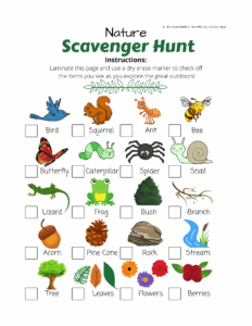 Free Printable Nature Scavenger Hunt Artofit