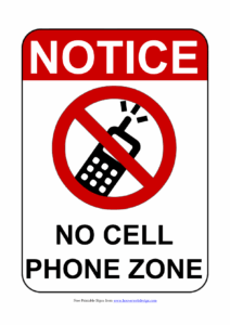 Free Printable No Cell Phone Sign Printable