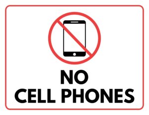 Free Printable No Cell Phone Sign Templates PDF