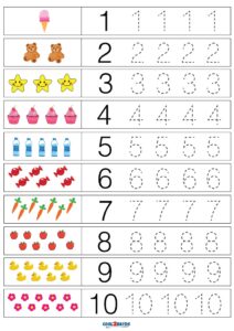 Free Printable Number Tracing Worksheets