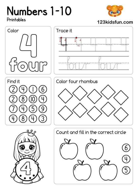 Free Printable Number Worksheets For Preschool