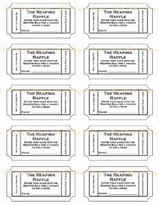 Free Printable Numbered Ticket Template Free Printables Online Raffle